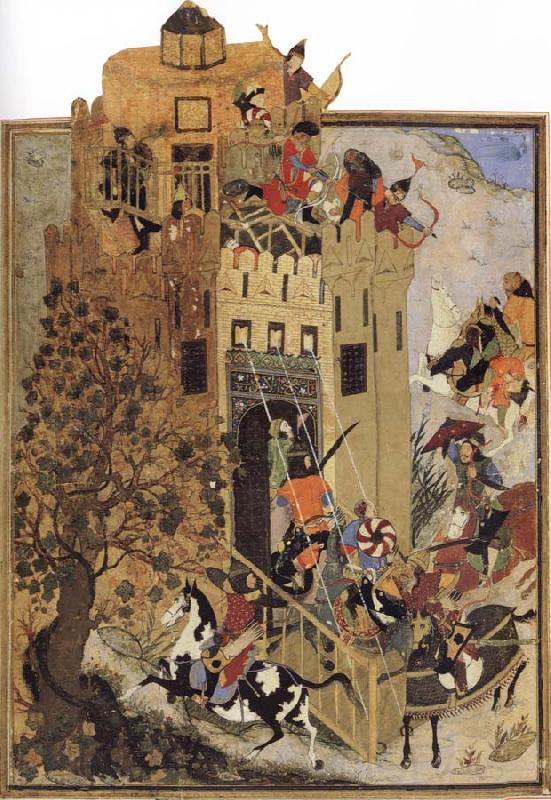 Sharafuddin Yazdi Attack against the fort of Urganj Norge oil painting art
